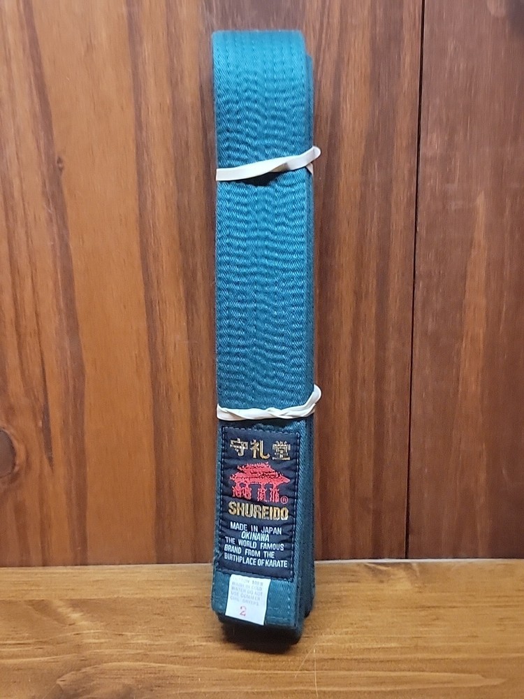 Shureido BU Karate Belt Obi Made in Japan Okinawa official brand Size 2 Green
