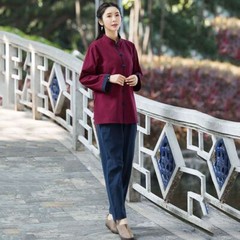 Yoga Clothes Women’s Spring and Autumn Tai Chi Clothes Cotton and Linen