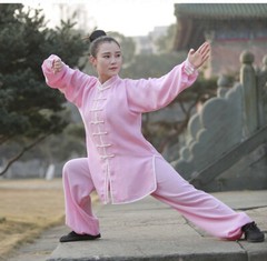 Tai Chi Clothing Cotton Linen Breathable Practice Clothes Women Martial Arts