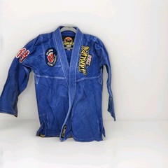 Samurai Style Nova Uniao BJJ Gi A0 Blue Vintage Ripstop Grid Jiu Jitsu Kimono