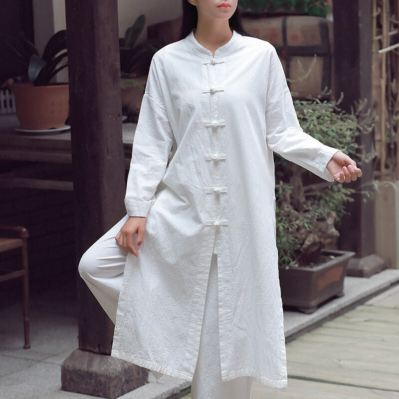 Vintage Women Chinese Tang Suit Tai Chi Coat Top Martial Arts Kung Fu Uniform