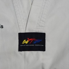 Adidas Gi Top Shirt World Taekwondo Federation Uniform 140cm White