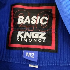 Basic Kingz 2.0 Jiu-Jitsu Uniform Youth M2 Blue Kimono MMA Grappling Martial Art