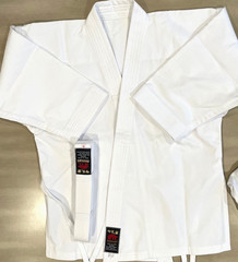 NEW, SHUREIDO KARATE GI, K -9 , MADE IN JAPAN OKINAWA, ORSTED DESIGNS ,SIZE 0