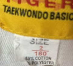 Taekwondo White Tiger Suit Womens Karate Shirt Size 00 Pants Size 2