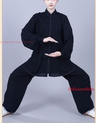 Unisex Kung Fu Tai Chi Suit Cotton Linen Shirt+Pants Wushu Martial Art Uniforms