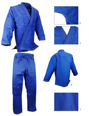 Double Weave BJJ Gi Kimono, 100% cotton Preshrunk, Jiu Jitsu Uniform set 500G