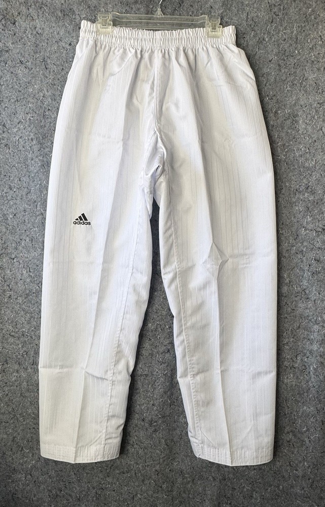 Adidas Size 190 White Taekwondo Karate Pants Martial Arts Elastic Waist NWOT