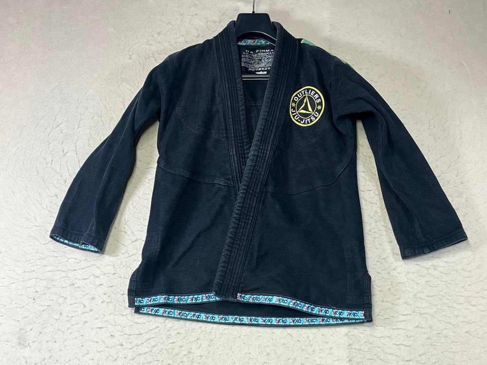 DFKC RIBEIRO Kimono Gi Black Jiu Jitsu Top Only S-M Measurements No Size Tag