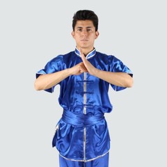 Silk Chinese Kung Fu Tai Chi Uniform Martial Arts Wushu Suit Mens Womens 3XS~4XL