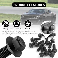 12PCS M8x1.25 Exhaust Manifold Bolts OEM#551696,Grade 1.28 * 0.66 * inch