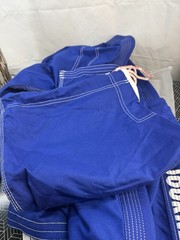 Gold Bjj Aeroweave Jiu Jitsu Gi – Size A5 Adult Blue W/Red IBJJF Judo MMA