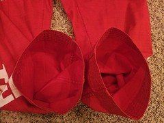 Adidas Track Pants Taekwondo Martial Arts Training Red Wide Leg Size 180 (26-34)