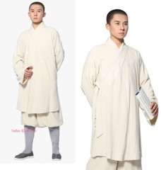 Cotton Linen Buddhist Monk Kung Fu Tai Chi Set Shaolin Temple Meditation Uniform