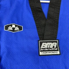BMA Jiu Jitsu Gi Boys A1 Blue Pullover Black Belt Academy Taekwondo MMA Uniform