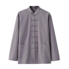Men Traditional Chinese Tang Suit Coat Jacket Kungfu Wingchun Uniform Outlit Hot