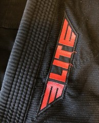 ELITE Sports Kids BJJ Brazilian Jiujitsu Gi Uniform Top Black/Red – Youth Sz. C1
