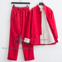 3 Pieces Cotton Tang Suit New Tai Chi Uniform Wing Chun Kung Fu Jacket and Pants
