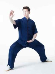 Summer Kung Fu Shirts Wing Chun Sport Tops Martial Arts Taichi Uniform Milk Silk