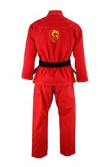 Kids BJJ Gi Red Jiu Jitsu Uniform Martial Arts Training Suit with FREE Belt