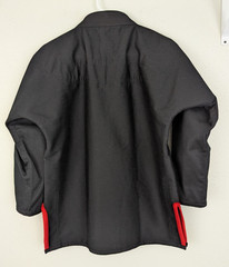 New Elite F1 Childs Gi no belt no pants black & red bjj mma boxing judo 3151