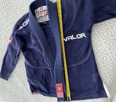 Valor VTY 2.0 BJJ Boys Kids Blue Gi Brazilian Jiu Jitsu Kimono Pants Set M2