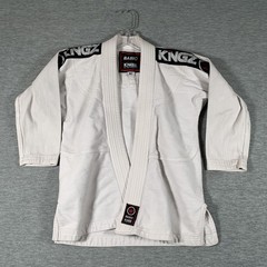 Kingz Basic 2.0 BJJ Gi Jacket Top Kids M1 Medium White Boys Jiu Jitsu Kimono