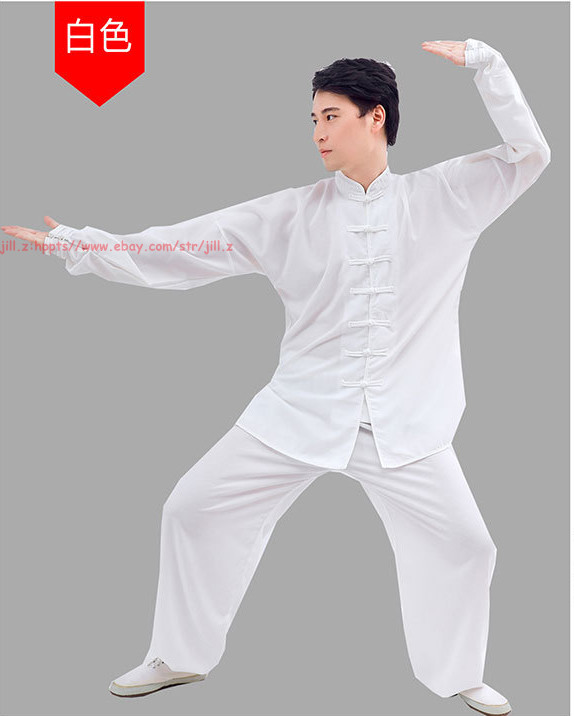 Unisex Cotton Kung Fu Tai Chi Uniform Morning exercise martial arts Clothes Suit