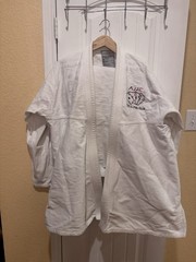 AJJC Size 5 White BJJ MMA Kimono And Pant Set With Belt