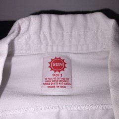 Vintage SUN Tae Kwon Do Uniforms (Lot of 3) Unisex Sizes O, 1, 2.