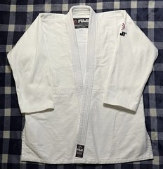 Fuji Gi White Jiu Jitsu MMA Kimono Top BJJ Martial Arts Single Weve No Belt Sz 3