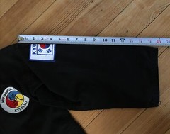 Vintage Martial Arts Uniform KYUKI-DO Black Jacket Pants w/Patches Youth 1/150