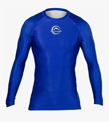 Fuji Sports Baseline IBJJF Ranked BJJ Jiu Jitsu Long Sleeve LS Rashguard – Blue