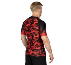 Fuji Match MMA BJJ Jiu Jitsu ShortSleeve Short Sleeve SS Rashguard – Red Black