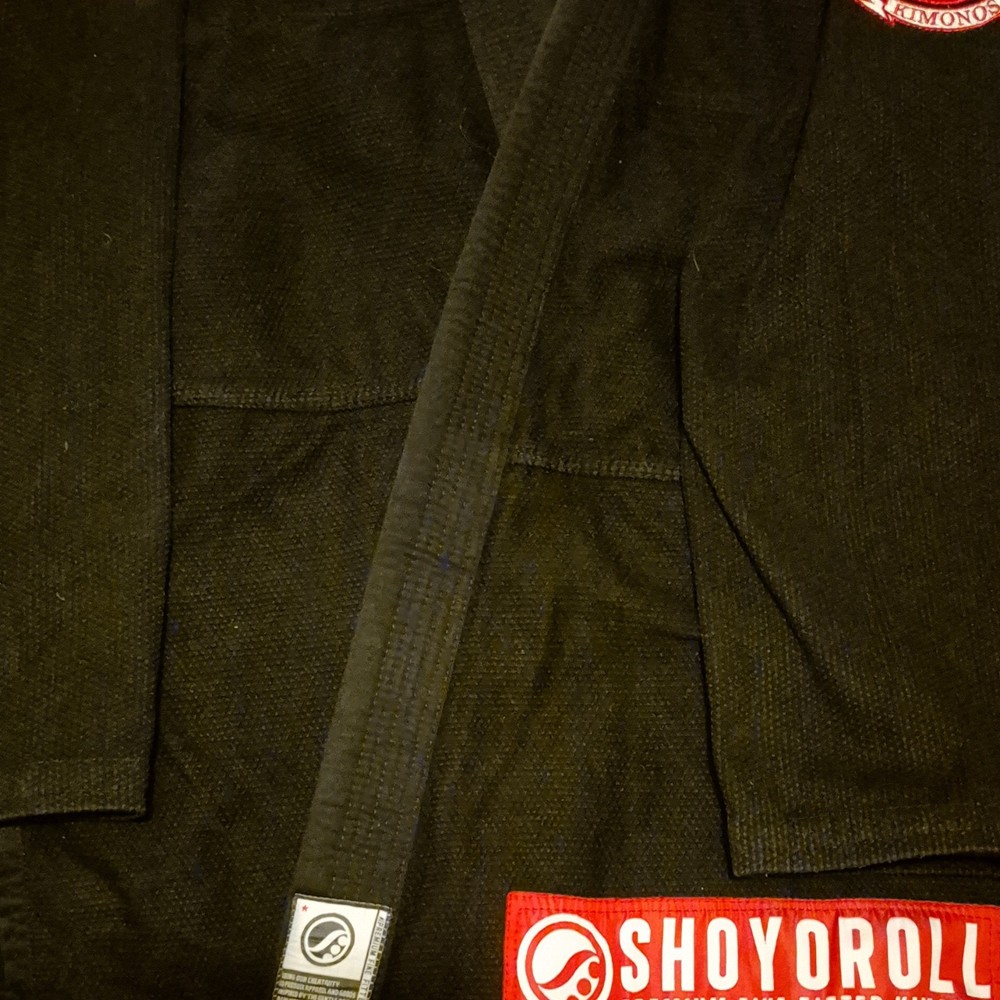 Shoyoroll Competitor Premium Fine Fitted Kimonos Jiu Jitsu Gi Black Size A2