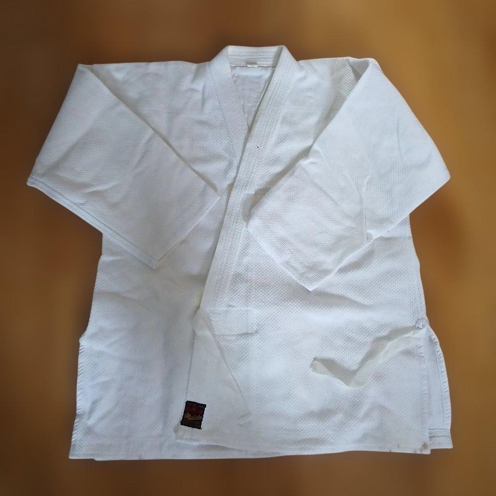 Japanese Judo Gi Uniform Adult Top And Bottom Set With White Belt Shin Guards