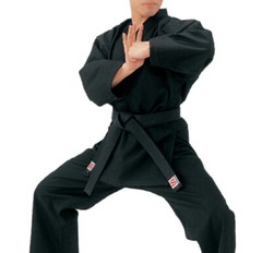 Kusakura JAPAN Karate gi wear Karategi Jacket Pants Set Master Black R3N