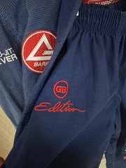 Gracie Barra Set Pants Top Youth Y2 Blue Gi Equipe GB Edition Jiu Jitsu Set