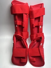 WESING Karate shin and Instep Guard Karate Gloves Approved by WKF red Size Small