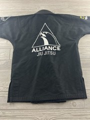Alliance Jiu Jitsu Black Jacket Kimono Top Coat Adult A1 Black Cotton Blend