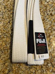 Fuji A3 White Belt Kimono Jiu Jitsu Cotton RN# 83977*