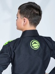 Fuji Sports Baseline 2.0 Unisex Kids Jiu Jitsu Gi Jiu-Jitsu BJJ – Black/Green