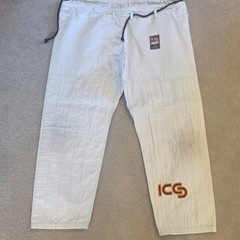 ICS Scramble BJJ Gi Jacket & Pants Set White Adult A4