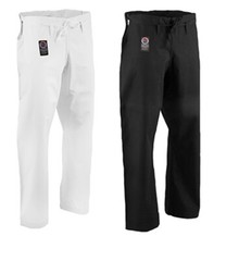 12oz HeavyWeight Proforce Gladiator Karate Black or White Martial Arts Pants TKD