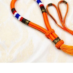 Mongkol Boxing Handmand Orange Color Muay Thai Premium Prajiat Head Armbands Set