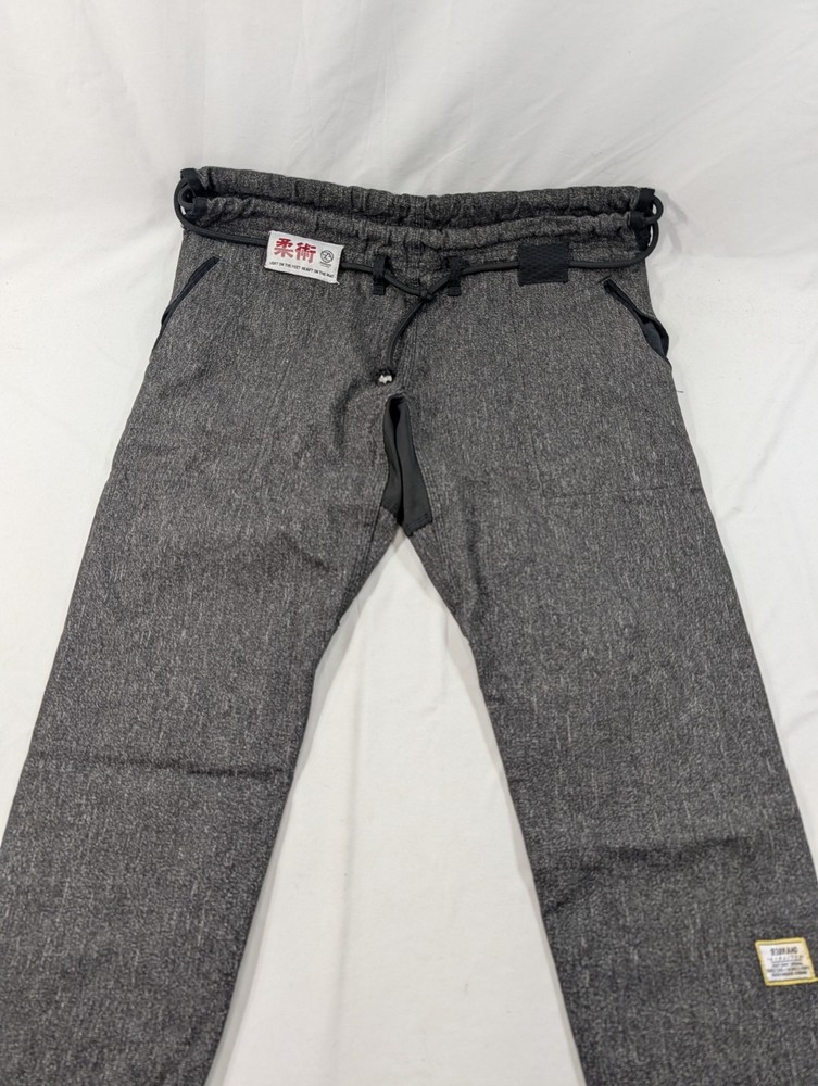 93 Brand Pants Adult A1 Gray Jiu Jitsu Cotton Drawstring Martial Arts Gi