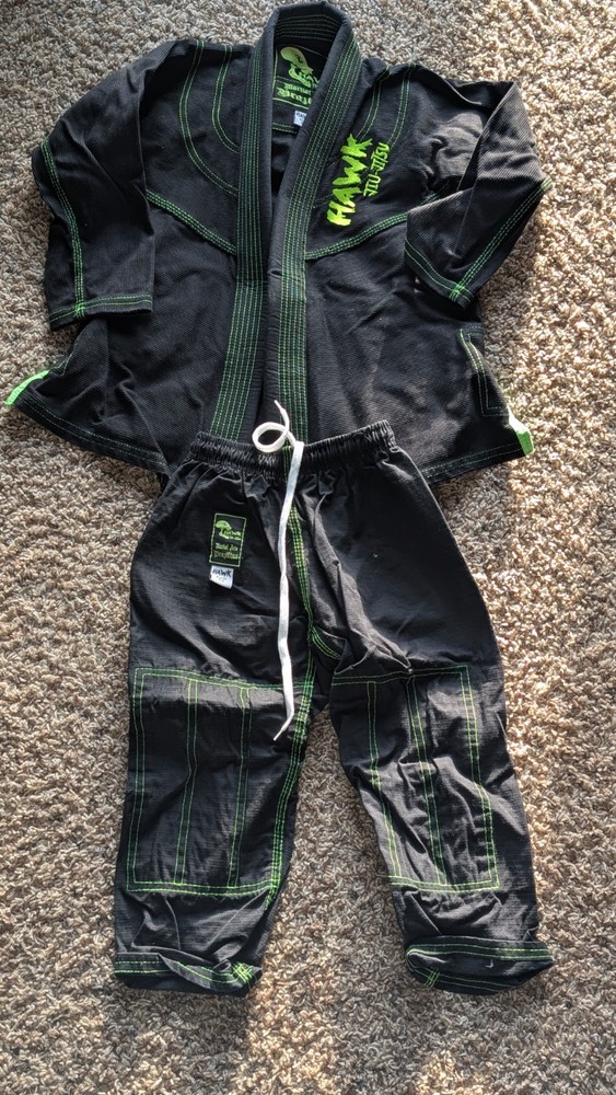 Hawk BJJ Gi Black Green K0