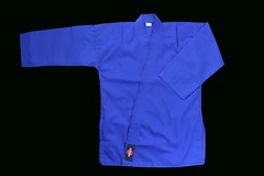 KANKU NEW Blue Karate Uniform, Gi 7.5 oz Adult Kids w/White belt Tae Kwon Do