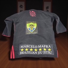 Sanabul Kids BJJ Gi A0 Black Red Marcelo Mafra Patch Brazilian Jiu Jitsu Uniform