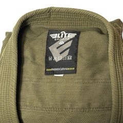 Elite Sports BJJ Gi Jacket A1 Olive Green Jiu Jitsu Kimono Top Only Lightweight
